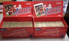 1990 Action Packed Football Card Lot 2 Boxes Around 250-300 CARDS