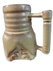 Frankoma Pottery Lot 2 Oil Drill Tri Cone Auger Bit Coffee Mugs Desert Sand/Gold