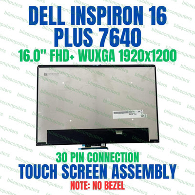 7XP7W Dell Inspiron 16 Plus 7640 16'' 1920x1200 Touch Screen Assembly No Bezel
