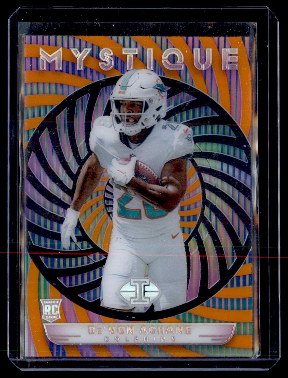 2023 Panini Illusions Mystique Orange Devon Achane Rookie Miami Dolphins #9