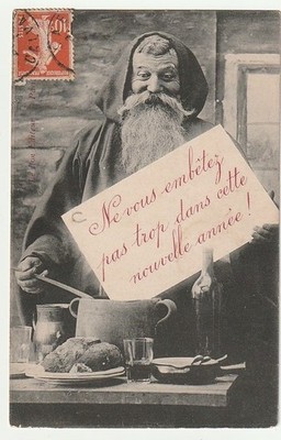 AK Fantasie FROHES NEUES JAHR Mach dir keine Sorgen in diesem neuen Jahr 1900