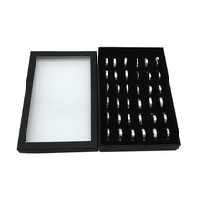 Jewelry Ring Organizer Case Tray Display Holder Earring Velvet Storage Box bb