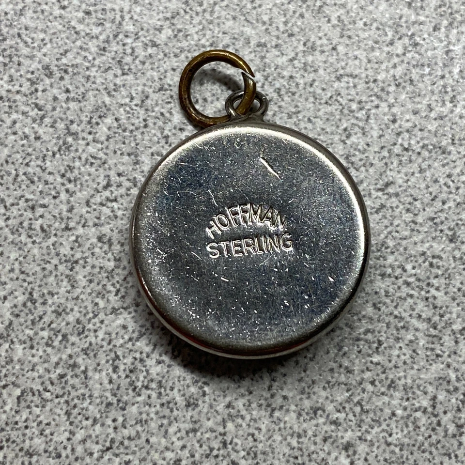 Colgante Vintage Hoffman Esterlina Virgo Zodiaco Dije Astrología Símbolo Tono Dorado Foto 2 de 4