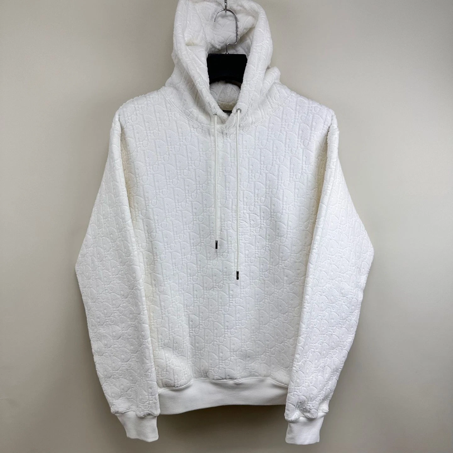 Felpa con cappuccio Dior Oblique bianca XL 2411 121386502