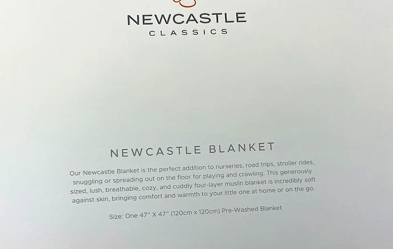 Manta de 4 capas de muselina de bambú Wild Horses 47" bebé niño rayón unisex nueva con etiquetas Foto 4 de 4