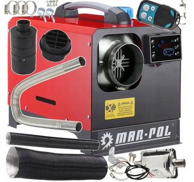 MAR-POL Standheizung Ölheizung 12kW mit geschlossener Brennkammer Ölheizgebläse 12v/230V