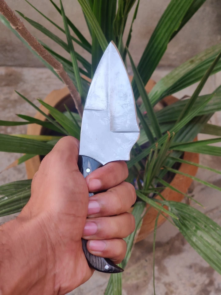 Handgefertigtes Full-Tang Skinner Messer 7" Edelstahlklinge mit exotischem Horng - Bild 3 von 4