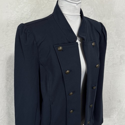 NEW Tommy Hilfiger Knit Marled Band Jacket Size XL Sky Captain Military Sailor - Picture 5 of 13