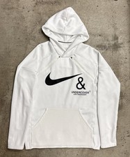 Undercover x Nike NRG TC Techwear Logo Hoodie White Jun Takahashi Sz M 21.5x27.5