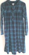 Aria Womens Large Long Sleeve Plush Fleece NIghtgown Plaid