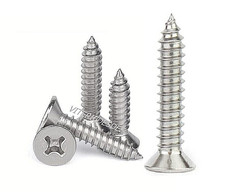 VITI IN ACCIAIO INOX AUTOFILETTANTI TESTA SVASATA D.2,2 2,9 3,5 3,9 4,2 4,8 5,5