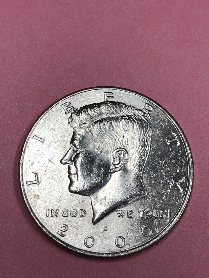 2000 D Kennedy Error Half Dollar, Strike Through Error, Eagle Wing Die Error - Image 3 of 4