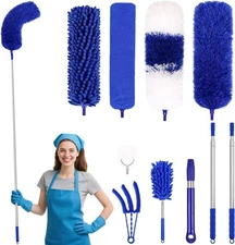 PHABLUS 10 PCS Dusters for Cleaning Microfiber with Extension Pole Up to 100''