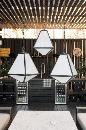 Glacier 14" Wide Black Charcoal Indoor-Outdoor Pendant Light - Picture 7 of 8