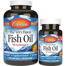 Carlson The Very Finest Fish Oil - Orange 700 mg 120 + 30 free Sgels