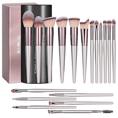 BS-MALL 18-Pc Premium Synthetic Makeup Brush Set with Case.