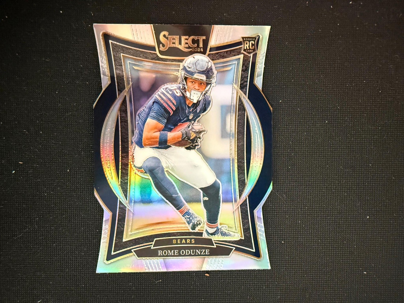 Rome Odunze 2024 Select Silver Prizm Concourse Die Cut Rookie RC Bears D56