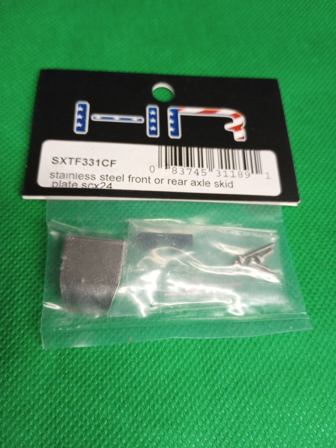 Hot Racing Axial SCX24 Stainless Steel Front or Rear Axle Skid Plate SXTF331CF