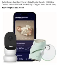Owlet Dream Duo – Smart Baby Monitor (Camera + Dream Sock) – Excellent Condition