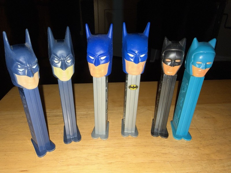 Vintage PEZ dispensers- Batman Lot of 6- Slovenia, Hungary, China, Yugoslavia