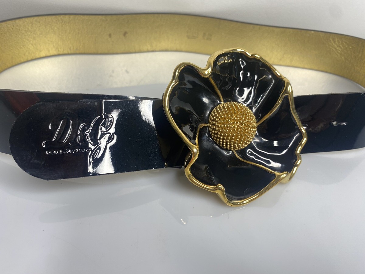 D&G DOLCE&GABBANA belt ブラウン ゴールド フラワー 花 - 小物 D&G DOLCE&GABBANA belt ブラウン ゴールド フラワー 花 - 小物
