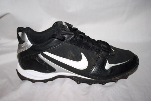 NIKE LAND SHARK LEGACY Black Mid Football Cleats Mens Size 11.5 396232-011 - Picture 4 of 10