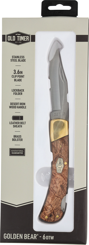 Schrade Old Timer Desert Ironwood Golden Bear Lockback 6OTW - Picture 3 of 3