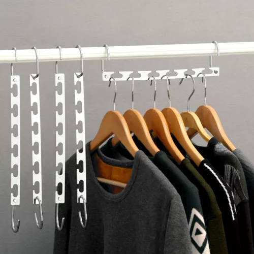 6Pcs Metal Wonder Closet Hanger Organizer Hook Space Saving Clothes Rack USStock - Picture 10 of 10