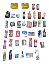 Zuru Mini Brands Mix Of Food, Condiments, Baskets, Twinkies, Po, ETC.  Lot Of 40