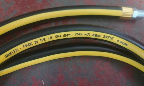 Tyre Inflator Hose 1.8m Twin Clip-On Connector will fit PCL Mk4 & 3 Open End - Picture 4 of 5