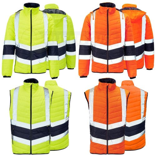 SUPERTOUCH Hi Vis Puffer Jacket 2 Tone High Visibility Safety