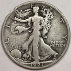 1921-S Walking Liberty Half Dollar Choice Very Fine VF+ Coin #15693