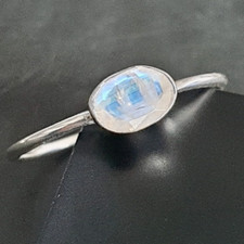 Lovely Moonstone Gemstone 925 Sterling Silver Wedding Ring Gift For Her D-902