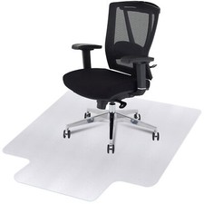 Office Desk Chair Mat for Hard Wood Floors 48" x 36" Clear PVC Floor Mat w/ Lip