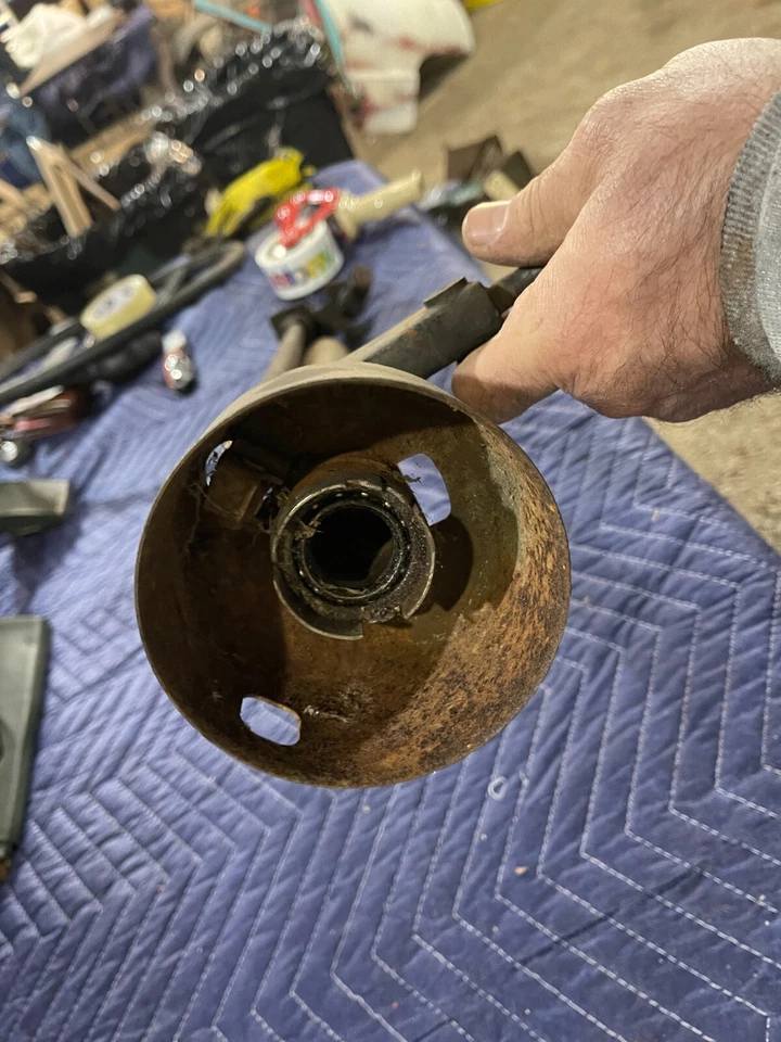 1969 DODGE A-100 PICK-UP  STEERING COLUMN HOUSING THREE ON TREE PARTS RESTORE 65 - Image 3 of 4