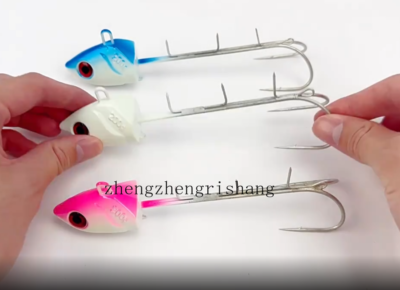 Big Game Jig Head Hook Hairtail Double Hook Artificial Fishing Lure 80-300g  | eBay