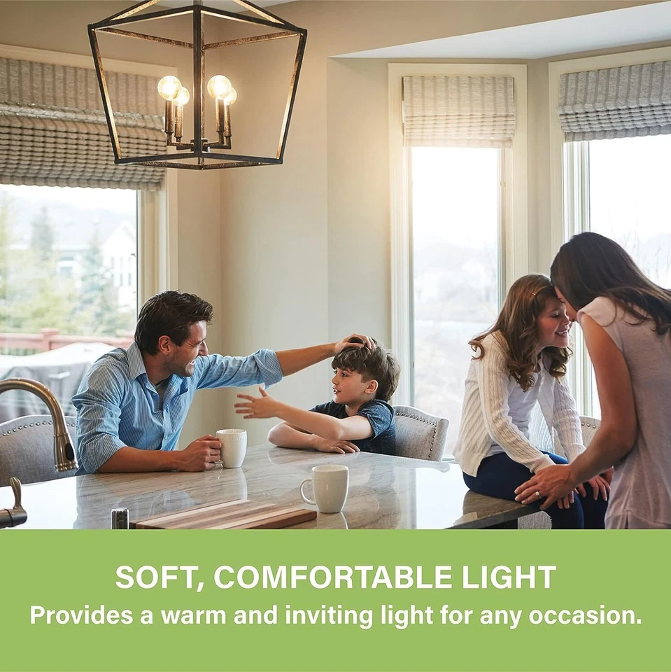 Diodesy 4PK LED G16 Dimmable Globe Light Bulb Candelabra 2.5W, 25W, E12, 2100K - Image 3 of 4