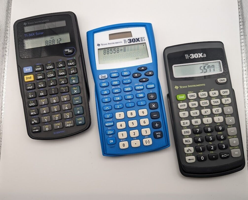 Lot Of 2 Texas Instruments TI-83 Plus & 85 Graphing Calculators Working Covers