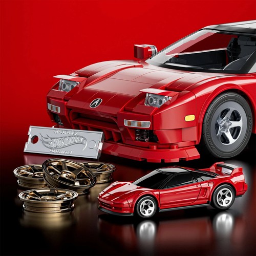Mattel Brick Shop Hot Wheels '90 Acura NSX set di costruzioni NUOVO IMBALLO ORIGINALE *preordine* - Foto 4 di 6