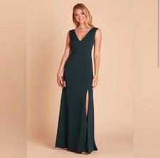 Birdy Grey SHAMIN DRESS CREPE EMERALD Large NEW NWT GREEN BRIDESMAID WEDDING