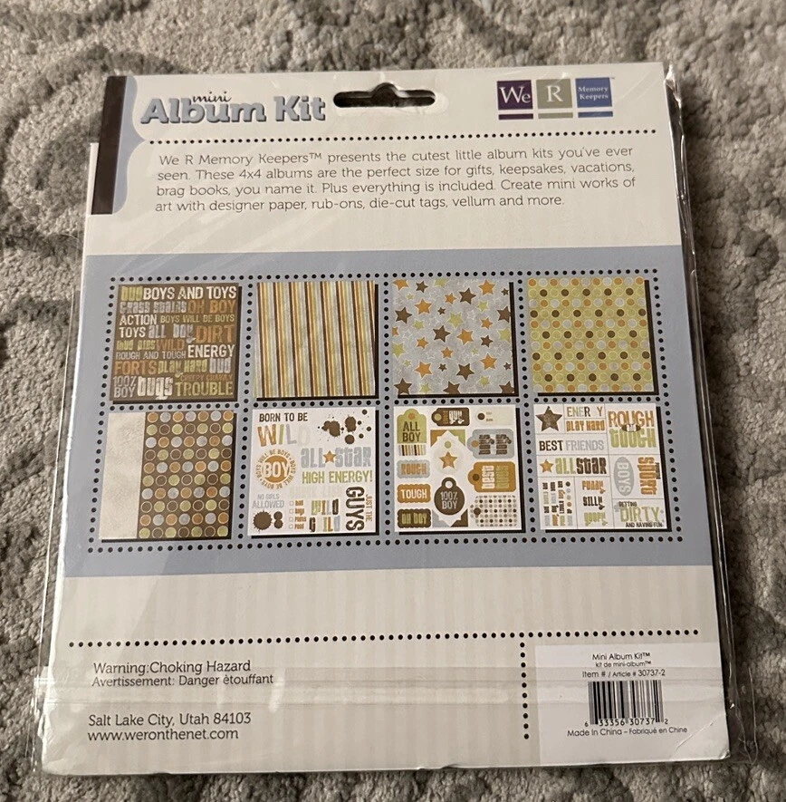 We R Memory Keepers Mini Album Kit BOY KIDS 4" x 4" Ring Bound - Image 2 of 2