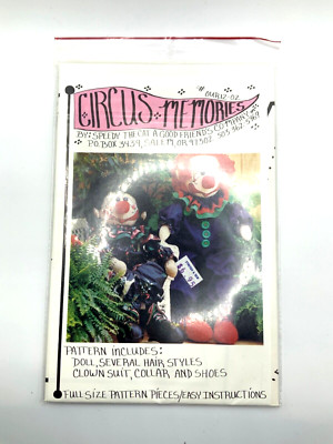 SPEEDY THE CAT Doll Sewing Pattern - CIRCUS MEMORIES  - Clown Dolls #our12-03