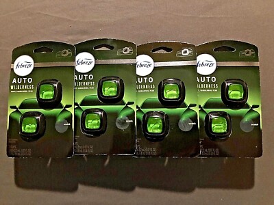 Febreze - Wilderness - Auto Vent Clip Air Freshener - LOT OF 4