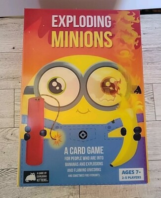 EXPLODING MINIONS CARD GAME AGE 7+ OPEN BOX CARDS SEALED 2to5 Players ...