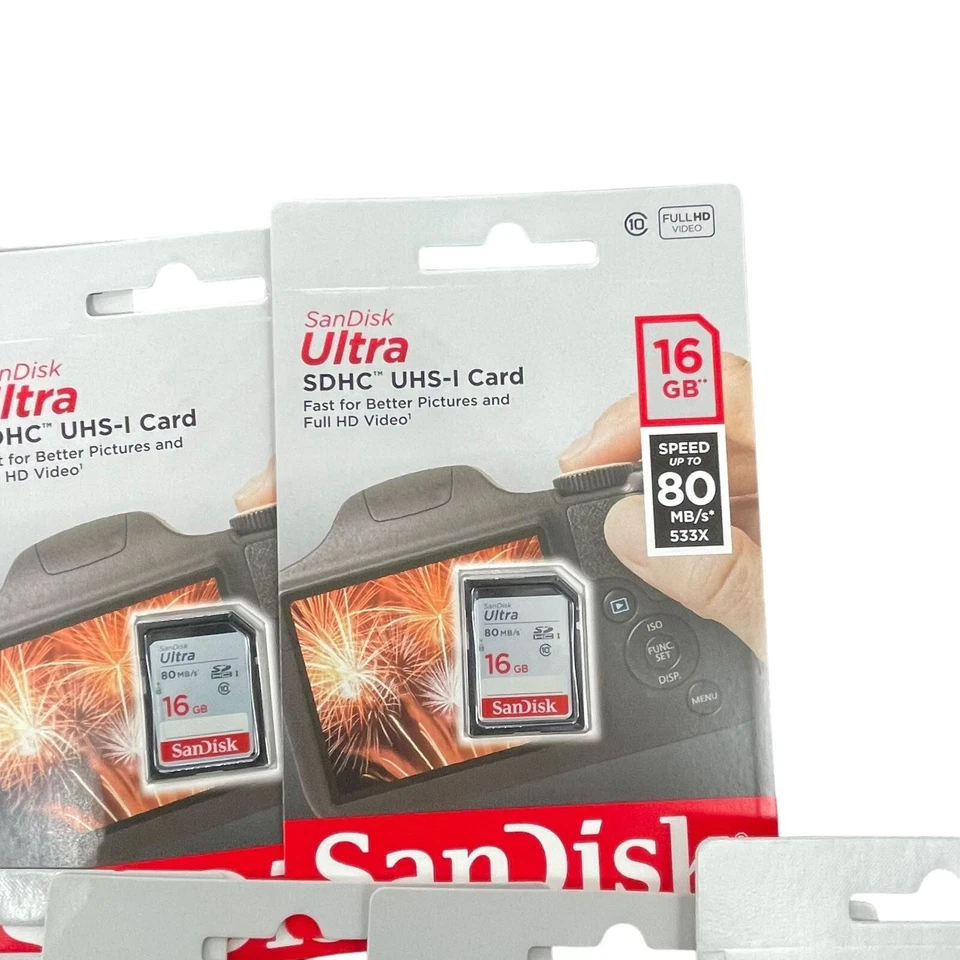 17 PCS SanDisk 16 GB Ultra SDHC SDXC SD Class 10 80MB/S High Speed 533X Card UHS - Image 3 of 3