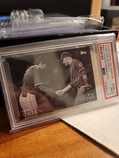 SHOHEI OHTANI RC 2018 TOPPS B&W CANDID MOMENTS SP w/ MIKE TROUT PSA MINT 9 PSA 