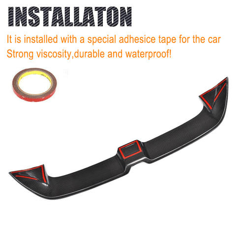 For VW GOLF 7 MK7 MK7.5 GTI R 2014-2019 REAL Carbon Fiber Rear Roof Spoiler Wing - Picture 11 of 12