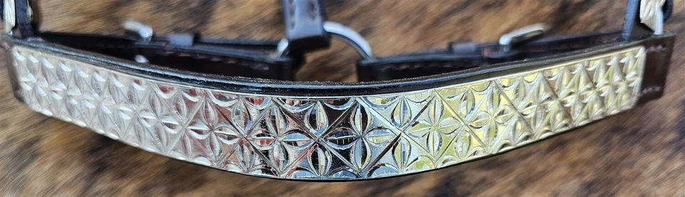 Halter Horse Silver Show - Grabado floral - Tamaño caballo - Plomo a juego Foto 3 de 4