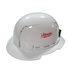 Milwaukee Tool 48-73-1221 Full Brim White Full Brim Vented Hard Hat W/6Pt
