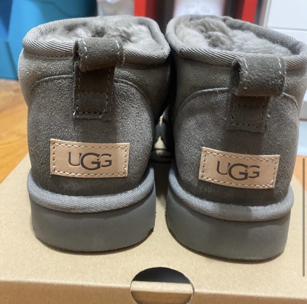 UGG Classic Ultra Mini Women's Boot, Size 9 - Limited edition Color Smoke plume